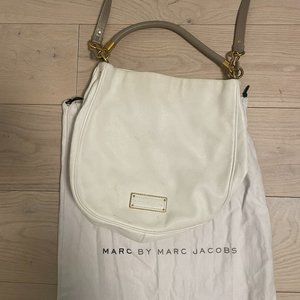 Marc by Marc Jacobs Classic Q Hobo Tote Bag - White Leather - Medium/Large